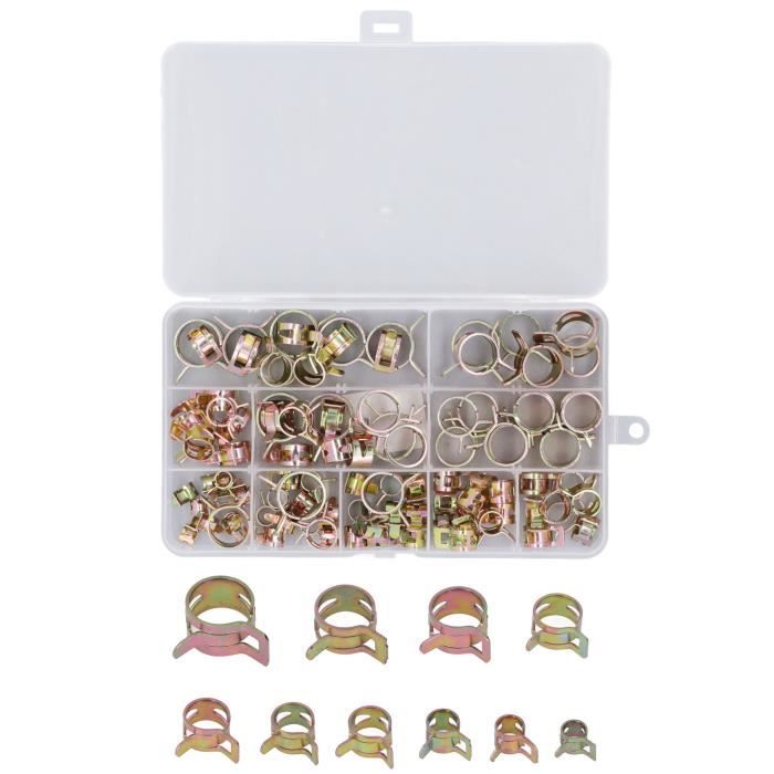 Lot De 10 Colliers à Ressort Uxcell 12mm - Pour Tuyaux Basse Pression - Acier 65Mn Dacromet