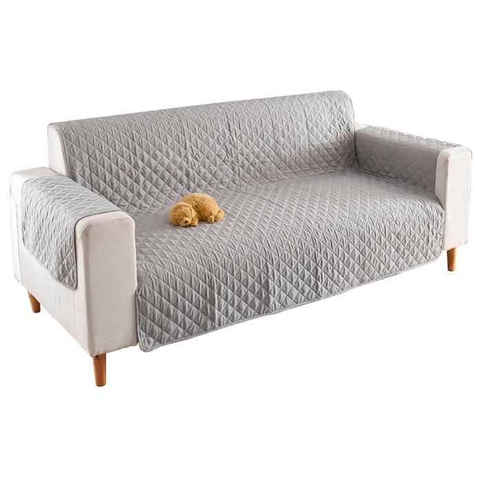 Lot De 2 Housses De Canapé Matelassées SOLVIT (marron, Extensibles) Pour Chaise/canapé
