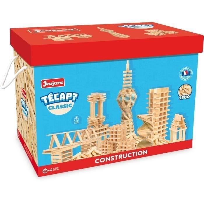 jeujura tecap  classic - 500 planchettes en bois - jeu de construction