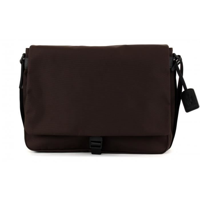 Leonhard Heyden Cuir sac à dos de loisirs pour ordinateur portable Den Haag Rolltop Backpack Blue bleu