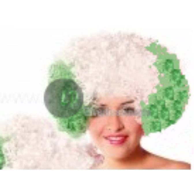 perruque afro verte
