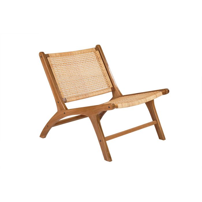 Miliboo - Fauteuil teck et rotin HAMMA