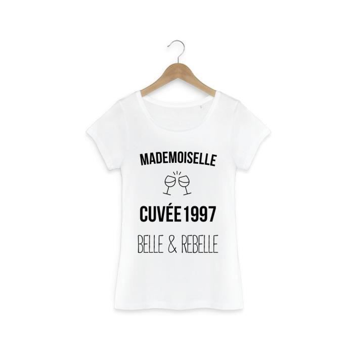 T Shirt Anniversaire Ans Mademoiselle Cuvee 1997 Femme Blanc White Achat Vente T Shirt Cdiscount T Shirt Anniversaire Ans Mademoiselle Cuvee 1997 Femme Blanc White Achat Vente T Shirt Cdiscount