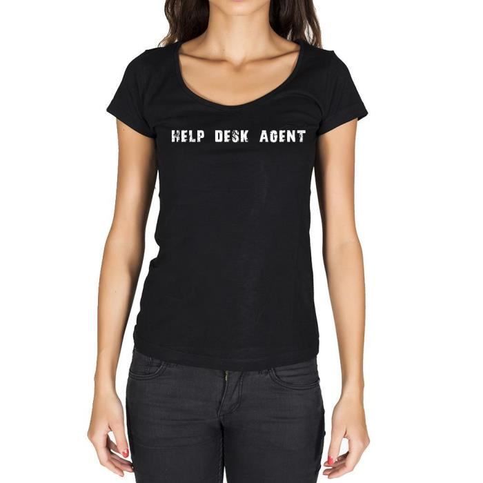 Help Desk Agent Tshirt Femme Tshirt Noir Achat Vente T Shirt