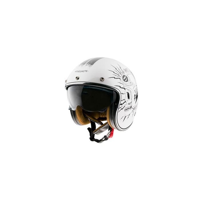 Casque jet MT Helmets Le mans 2 SV diler - blanc brillant - XS (53/54 cm)
