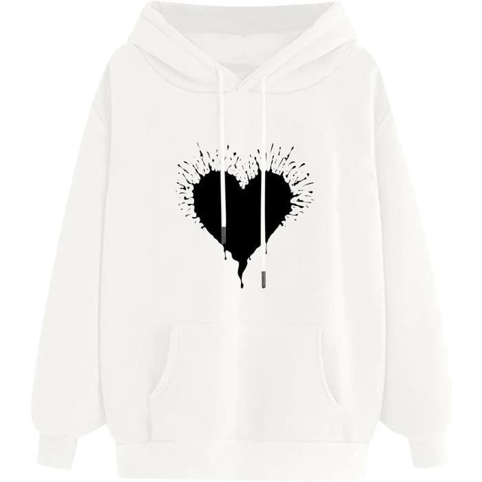 Sweat Femme Sans Capuche Zippé Oversized Sweats Femmes Chaud