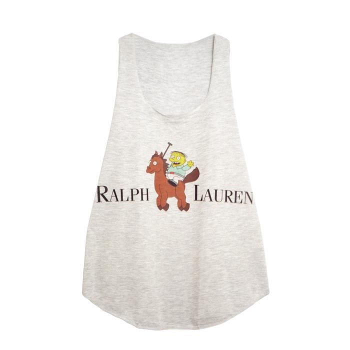 DEBARDEUR FEMME IMPRIME RALPH WIGGUM PARODIE RALPH LAUREN lES SIMPSON GL BOUTIK Cdiscount Pret a Porter