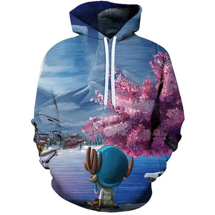 Sweats à Capuche,Jeunes Hommes Animation One Piece Pull Sweat À Capuche ...