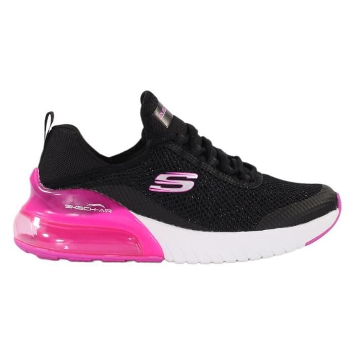Skechers Chaussures Femme SKECHERS Skechair Noir - Dessus Synthétique - Lacets - Talon Plat