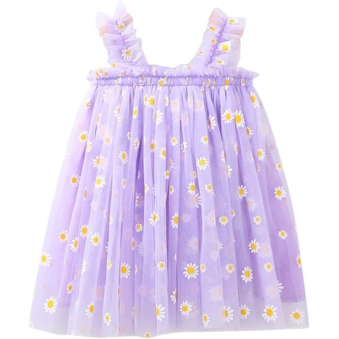 Robe Princesse Bébé Fille Volantée Et Nœud À Paillettes | Princesse