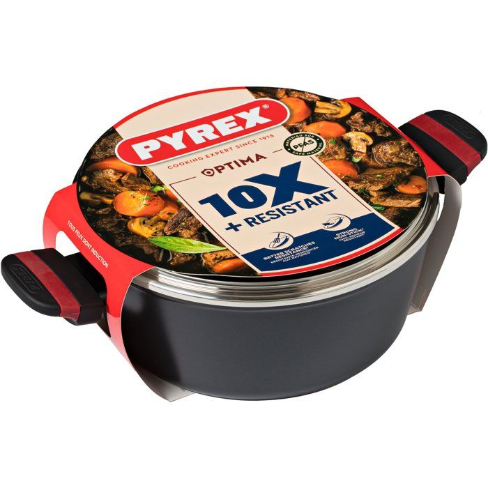 Faitout - PYREX - Optima - 24 cm - Noir