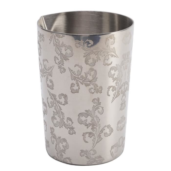 Verre à Mélanger Cocktail En Acier Inoxydable 500 Ml | Shaker Barman Professionnel | Pichet Métal Avec Bec Verseur