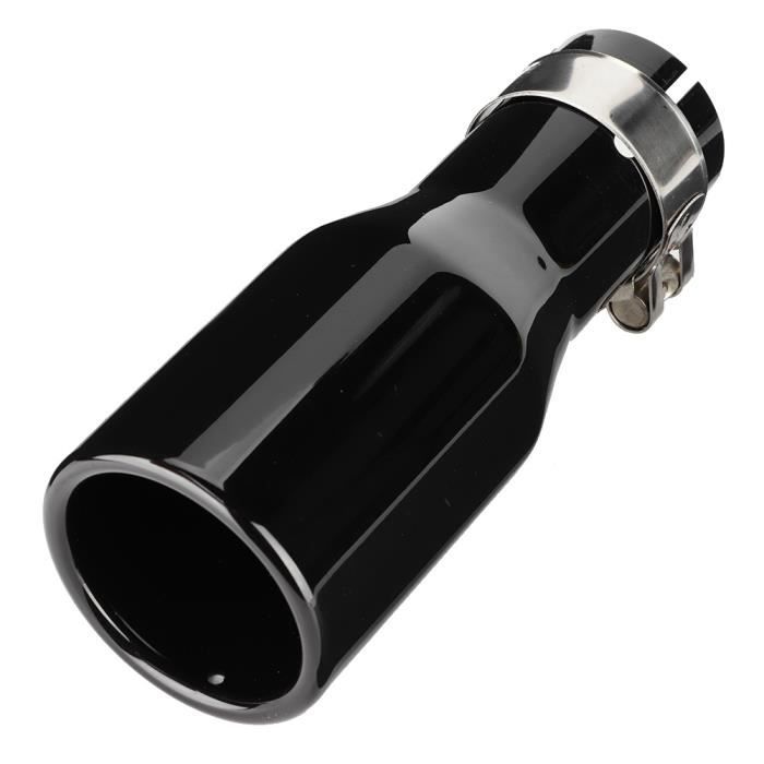 Embouts D'échappement Noirs Double Paroi - Entrée 2.5" Sortie 4" Décalée - Acier Inoxydable à Souder - Pour Custom