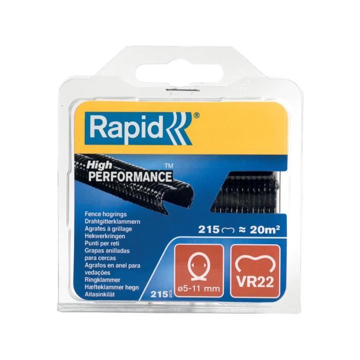 Rapid Agrafes pour grillage VR22 215 pièces 5-11 mm - vue 1