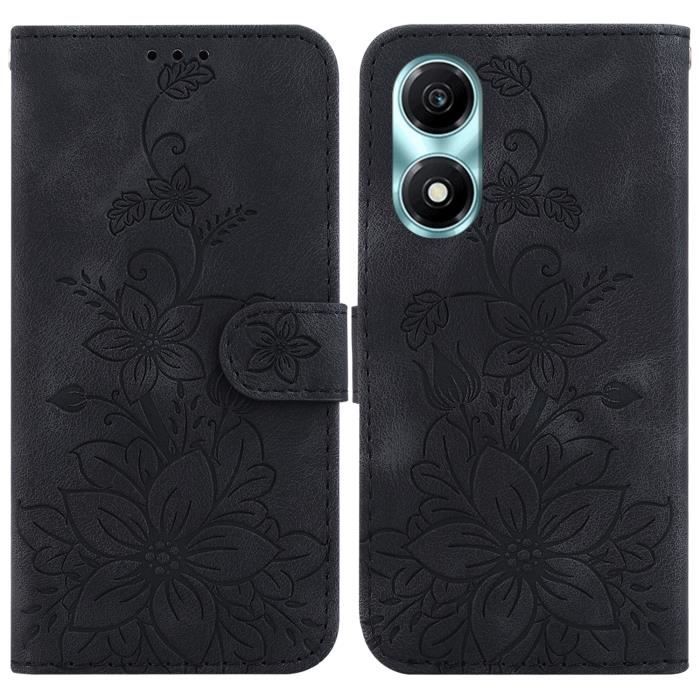 Housse à Rabat Bookstyle Pour Honor Magic6 Lite / X50 5G | Coque Flip Noire Anti-Choc