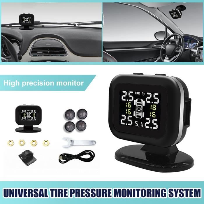 TPMS Sans Fil 4 Capteurs Solaire - Contrôle Pression Pneus Voiture, Camion, Camping-car, 50 PSI Max - 7