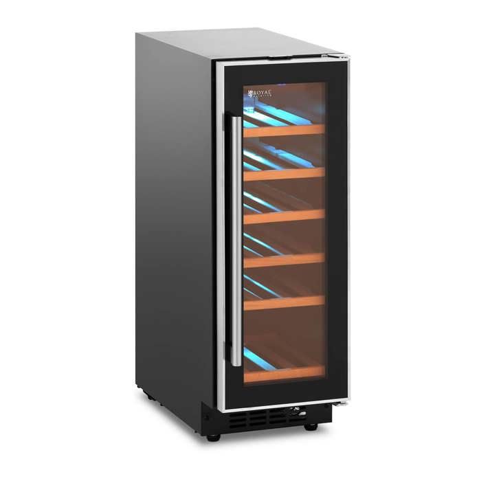Cave à vin 18 bouteilles Frigo cave à vin noirargent LED 56 L