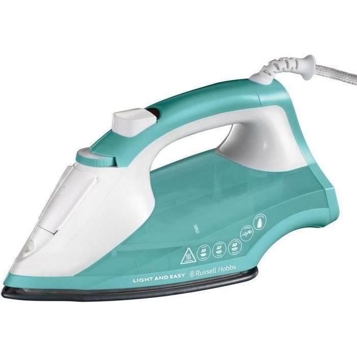 Fer à Repasser Light & Easy Russell Hobbs 26470-56 - 2400W - Débit vapeur puissant - Vert