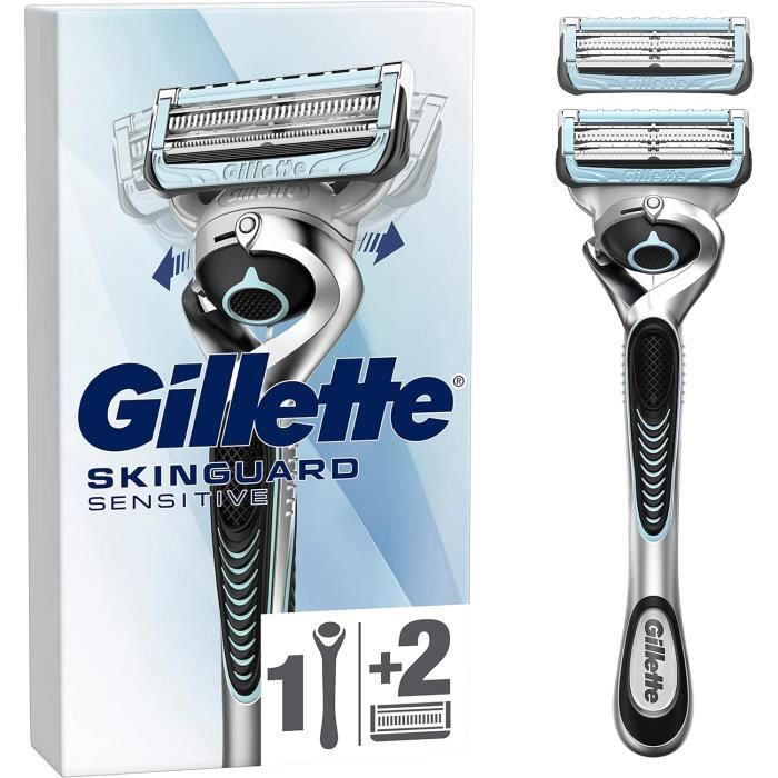 Pack Rasoir Gillette Skinguard Sensitive - Manche Flexball + 2 Lames - Neuf