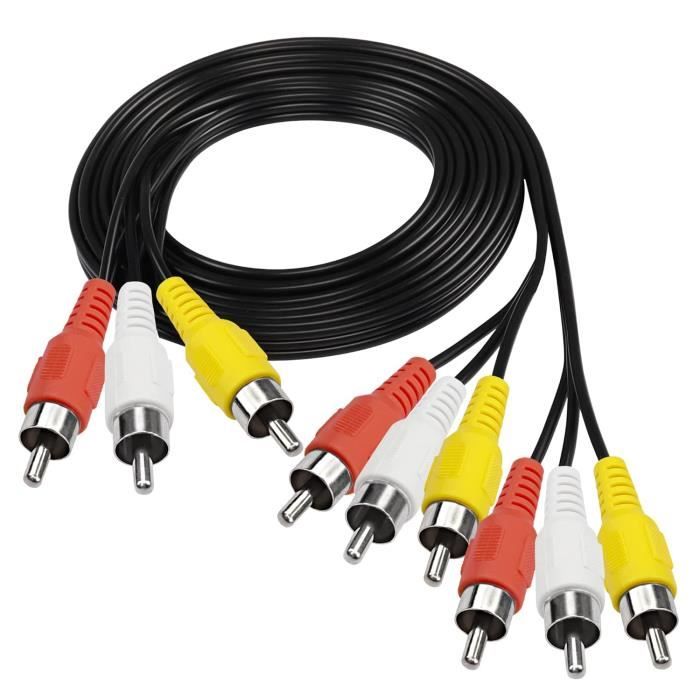 Cavo 3 RCA Maschio USB Cavo AV Splitter USB A 3 RCA Maschio 1,5m - Per Collegare TV, PC, Mac A