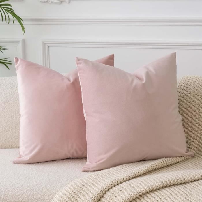 2 Housses De Coussin Lin Motif Cerf Ferme – 30x50 Cm, Double Face, Fermeture Invisible