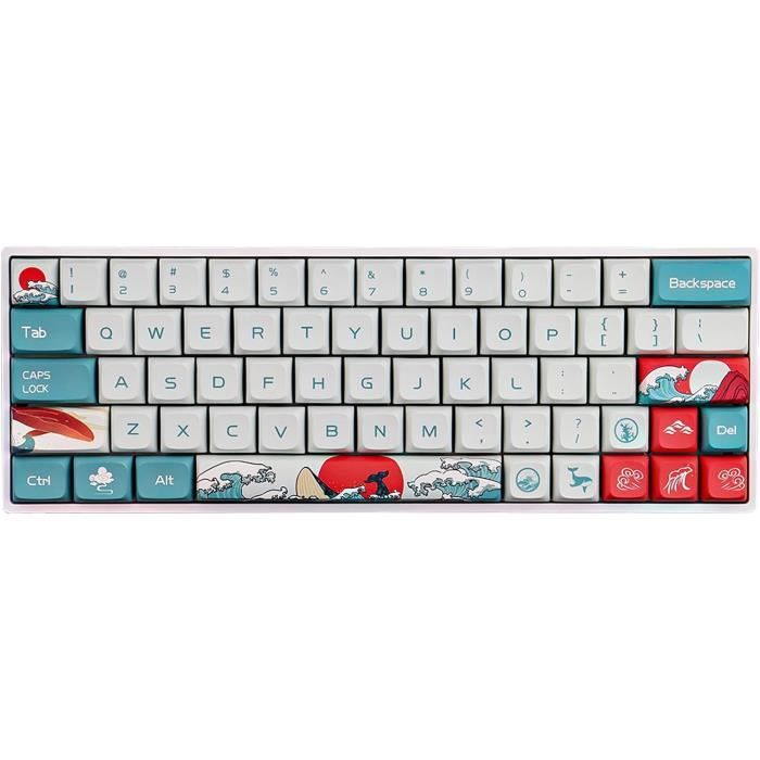 Keycap Retro Machine à écrire Clavier Mécanique 104 87 Touches Standard