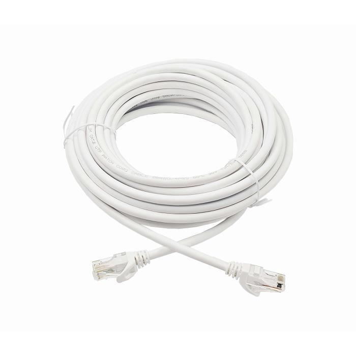 50M Câble Ethernet Cat 6, Rond Câble Réseau Lan Wan, Cat6 26Awg, 1Gbps ...