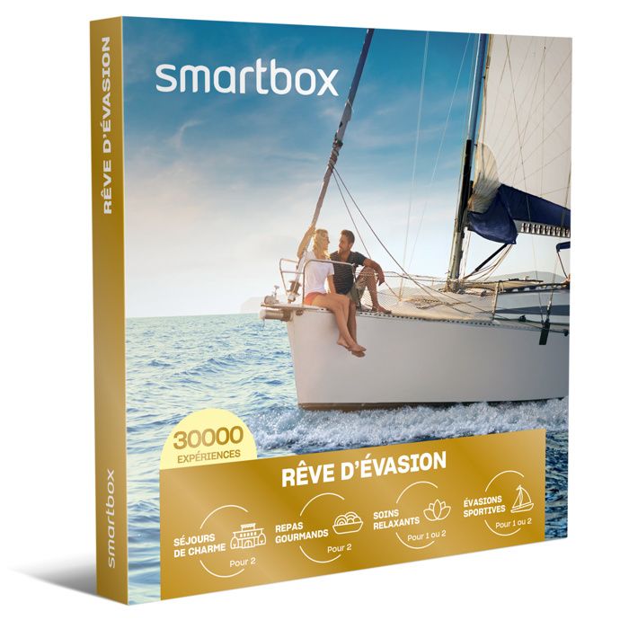 Smartbox - Rêve d'évasion - Coffret Cadeau | 30000 activités : soins relaxants, dîners exquis et évasions sportives