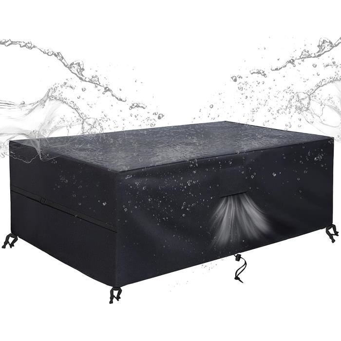 SIRUITON Housse Meuble Jardin 120x120x74cm - Tissu Oxford 420D Imperméable