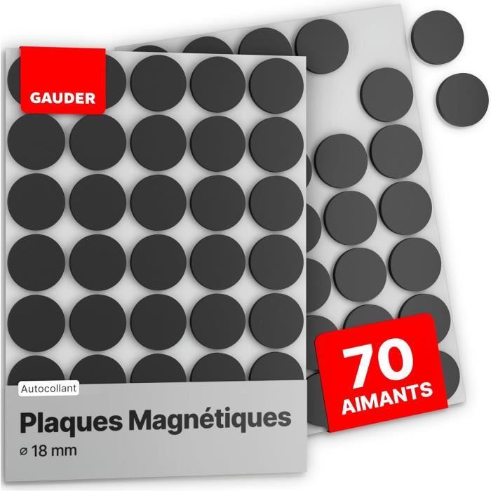 Reorda Lot 220 Aimants Puissants Autocollants Carrés Et Rond – Magnets Flexibles Ultra-Forts Pour Organisation