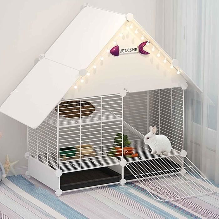 Distributeur De Foin Pour Lapin, Cochon D'inde, Lapin, Chinchilla, Panier Pour Animaux En Métal Robuste Avec Crochet Et Support En Métal Pour L'herbe – Accessoires Animaux