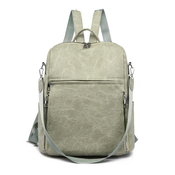Sac à Dos En Cuir PU à Carreaux Pour Homme - Grande Capacité Voyage, école, Ordinateur 15.6" - Taille 39x26x14cm