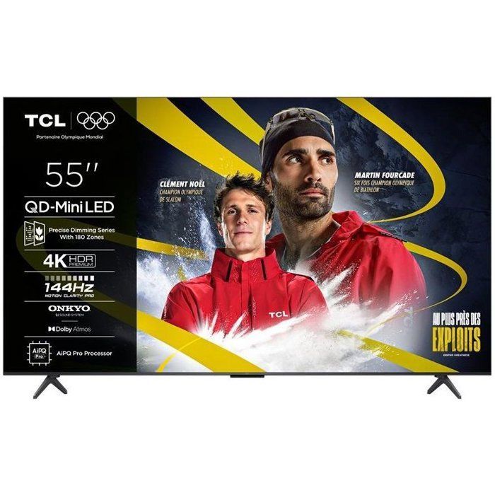TCL 55C6K TV QLED MiniLED 55 (140 cm) 4K UHD 3840x2160 144 Hz Dolby Vision Google TV 4xHDMI 2.1 WiFi