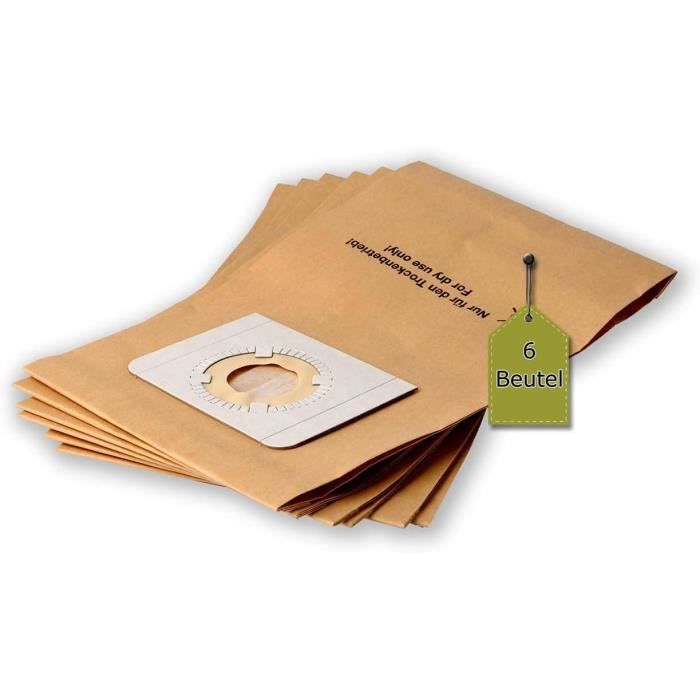 Sacs Filtre Aspirateur Parkside PNTS 1200 1250 1300 A1 B2 C3 E4 F5 - Textile Lavable - Lot De 5 - Compatible Aspirateur Eau Et Poussière