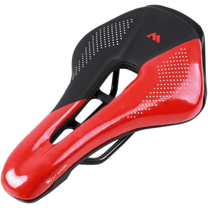 Selle BMX POLSO BS-01 Avec Tige De Selle Pivotante - Coussin En Mousse Mémoire, Absorption Des Chocs - Pour BMX, Dirt, Street - Confortable Et Respirante