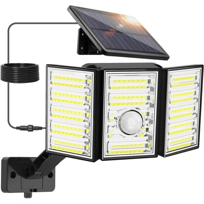 Lampe Solaire Extérieur Détecteur de Mouvement, 3 Modes/120