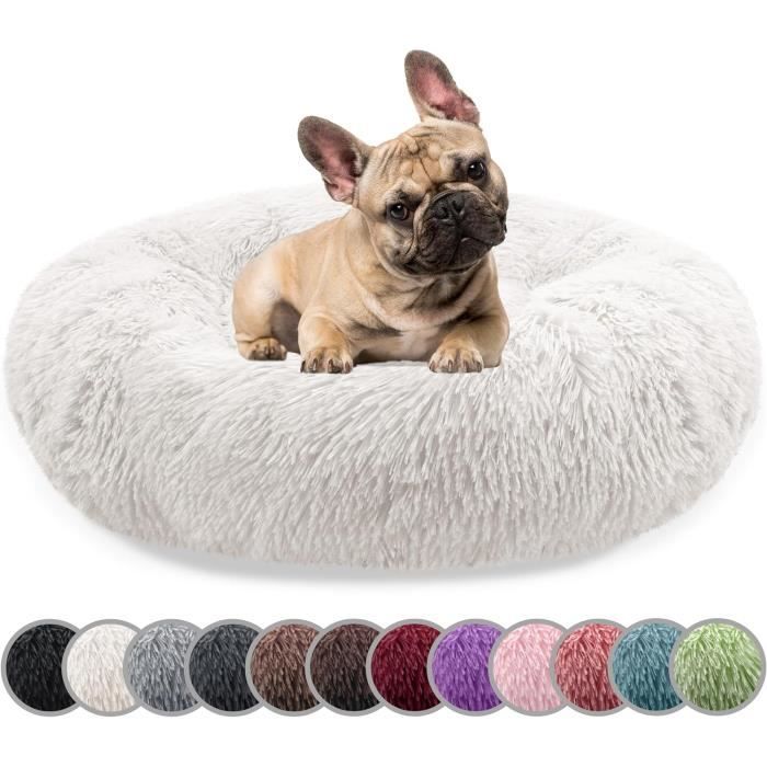Panier Rond Pour Chien, Coussin Pour Chat, Panier Donut, Rond En Peluche Animal De Compagnie Lit