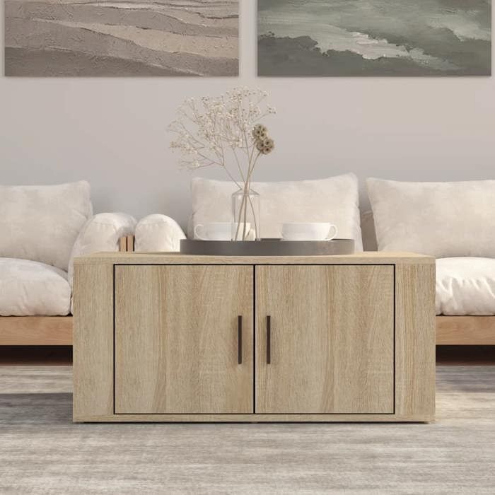vidaXL Table basse Chêne sonoma 80x50x36 cm Bois dingénierie 816515