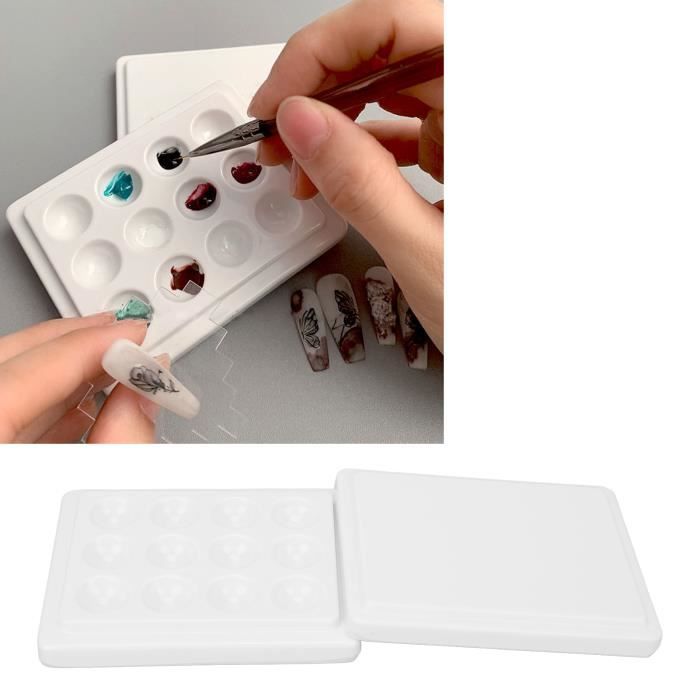 Lot De 24 Plateaux De Peinture En Plastique Blanc - 6 Compartiments, Pour Aquarelle, Acrylique, Réutilisables - 7