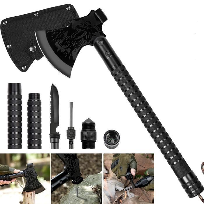 Hache Pliante Militaire Tomahawk Survival Tactical Camping Hachette Multi-Tool