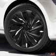 Enjoliveurs de roues pour Peugeot 15 pouces en ABS Noir 4x-1