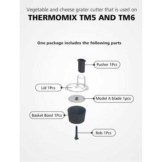 i·cookmix éplucheur coupe-légumes en acier inoxydable pour T M5 T M6