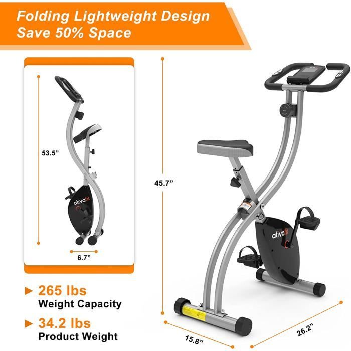ATIVAFIT V lo d appartement Pliable V lo d entra nement avec cran