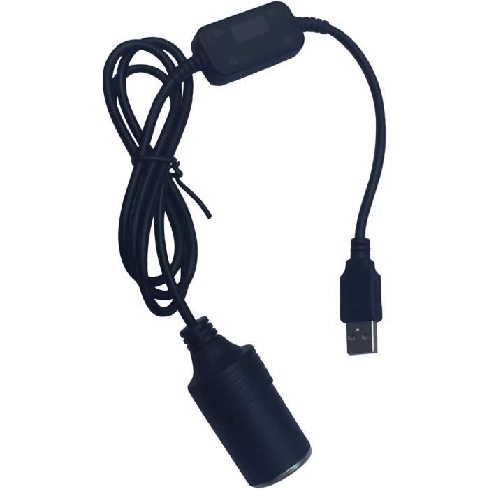 USB à 12 V Voiture Allume-cigare Socket Femelle Step Up USB à 12 V Câble  Convertisseur Pour Voiture Allume-Cigares Conduite Enregistreur Voiture DVR