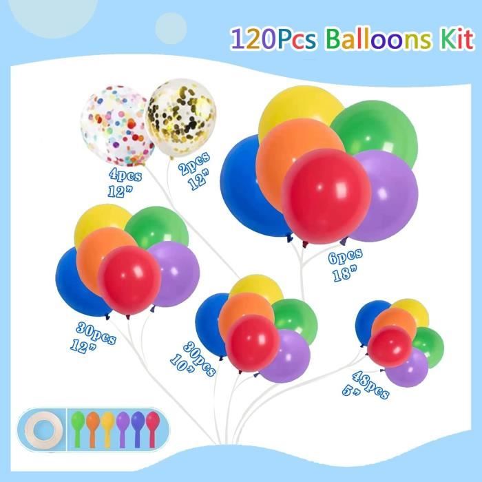 Kit arche de ballons - 125 ballons - couleurs au choix