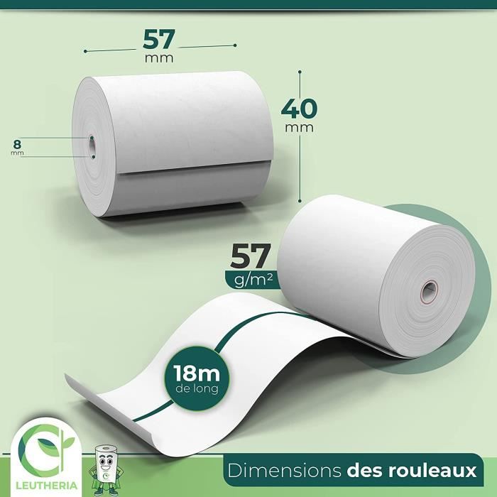 Rouleau papier thermique 80 mm diametre 40 - Cdiscount