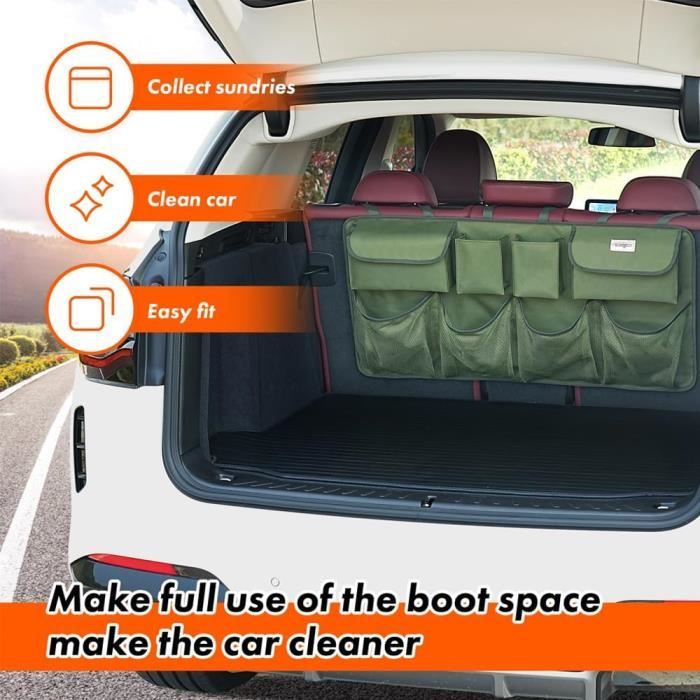 Organisateur De Coffre Pliable Voiture - 35L, Noir - Support 30kg - Étanche Et Facile à Nettoyer
