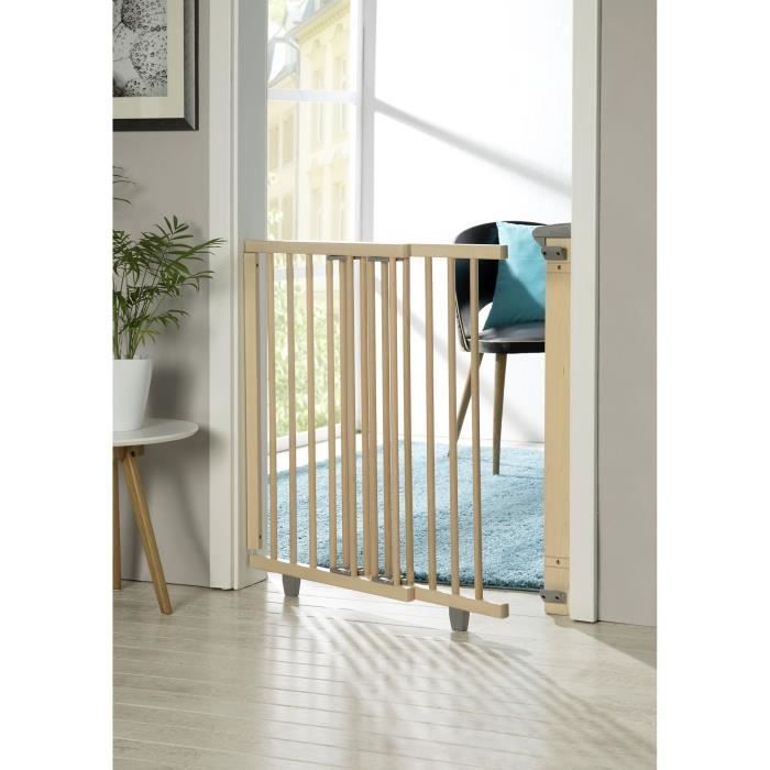 Barrière de porte pivotante en bois 86 cm - 133 cm Natur - Cdiscount  Puériculture & Eveil bébé