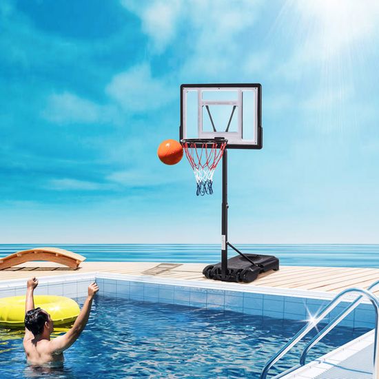Panier de basket flottant pour piscine avec filet et flotteurs en plastique PVC Softee