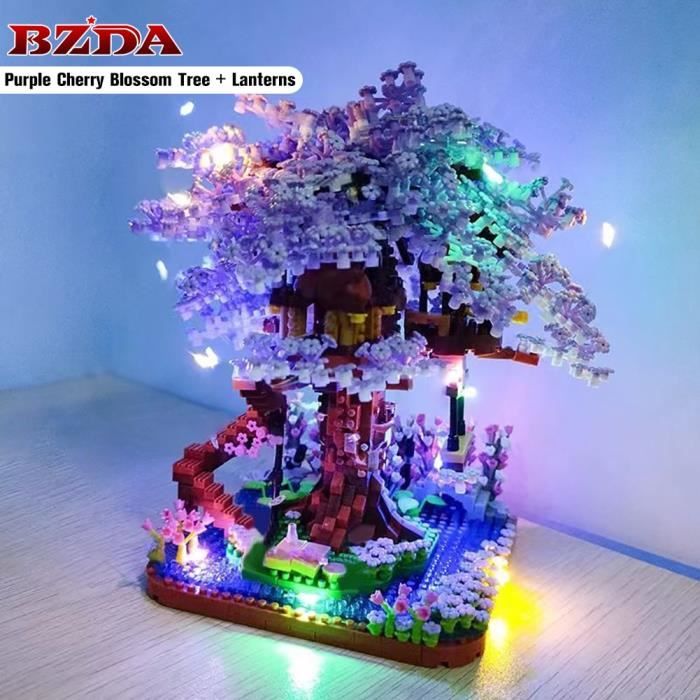 Jeu D'Assemblage X4DQ4 Avec des lumières Mini Sakura arbre maison